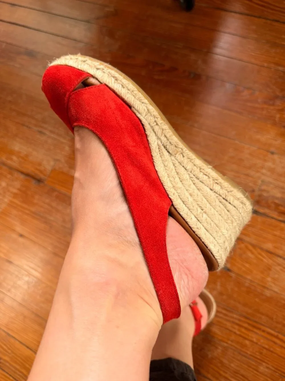 Red Espadrilles. Size 38.